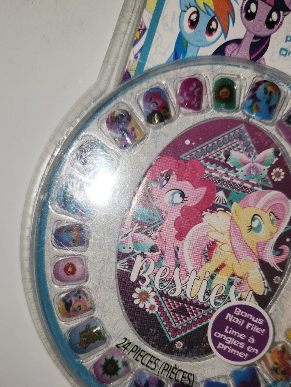My Little Pony Press-On Nails - Pink, Purple, Blue, Yellow